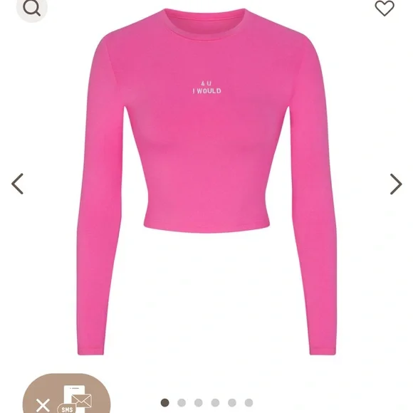 SKIMS | Tops | Iso Of Skims 4 U I Would Pink Shirt | Poshmark